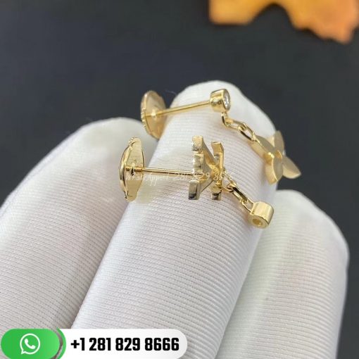 louis vuitton idylle blossom lv ear stud yellow gold and diamond