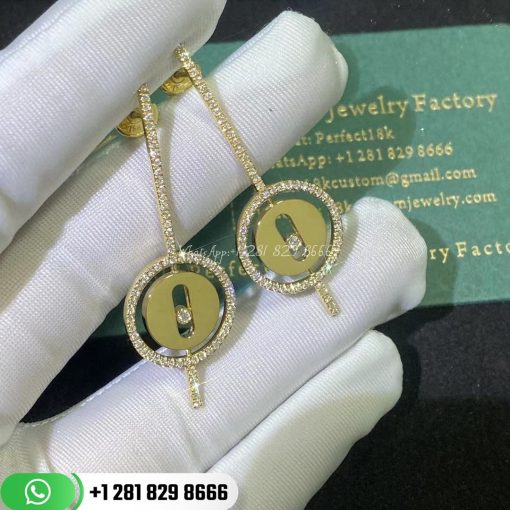 Lucky Move diamond pendant earrings 07516-YG