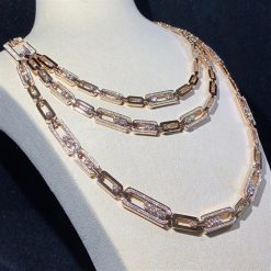 Sautoir Infini Messika by Gigi Hadid Pink Gold and Diamond Necklace