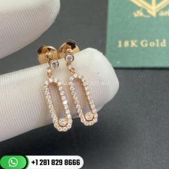 Messika Move Uno Stud Earrings Diamond Rose Gold