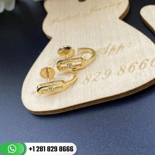Move Classique mini diamond hoop earrings for women 10050-YG
