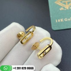 Move Classique mini diamond hoop earrings for women 10050-YG