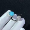 Van Cleef Arpels Perlée Couleurs Between the Finger Ring White Gold, Diamond, Turquoise VCARO9SW00