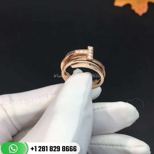 Tiffany T Diamond Square Wrap Ring in 18k Gold