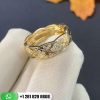 Chanel Coco Crush Ring Quilted Motif Small Version 18k Gold&diamonds