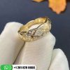 Chanel Coco Crush Ring Quilted Motif Small Version 18k Gold&diamonds