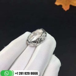 Chanel Coco Crush Ring Quilted Motif Small Version Diamonds