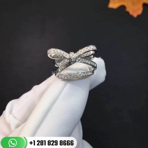 Chanel Ruban Ring 18k White Gold Ref. J11142