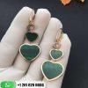 Chopard Happy Hearts Earrings Diamonds Malachite 837482-5113