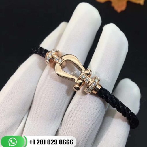 Fred Force 10 Bracelet 18k Pink Gold and Diamonds Large Model -0B0030-6B0111
