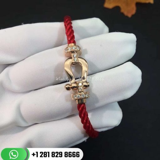 Fred Force 10 Bracelet 18k Pink Gold and Diamonds Medium Model -0B0073-6B1033