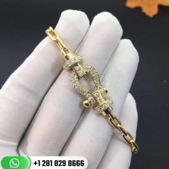 Fred Force 10 Bracelet 18k Yellow Gold and Diamonds Large Model