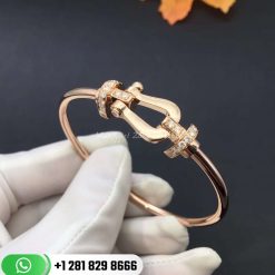 Fred Force 10 Bracelet 18k Pink Gold and Diamonds Large Model
