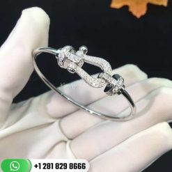Fred Force 10 Bracelet 18k White Gold and Diamonds Large Model -0B0050