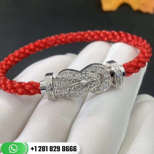 Fred Chance Infinie Bracelet 18k White Gold and Diamonds Large Model -0B0103-6B0217