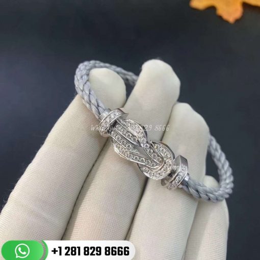 Fred Chance Infinie Bracelet 18k White Gold and Diamonds Large Model -0B0103-6B0111