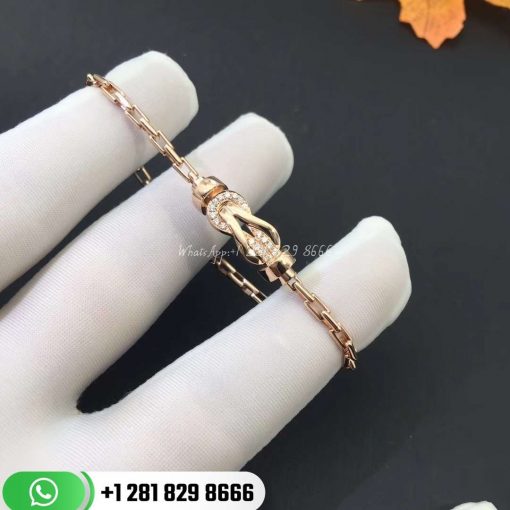 Fred Chance Infinie Bracelet 18k Pink Gold and Diamonds Medium Model