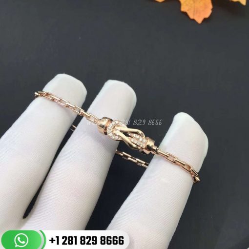 Fred Chance Infinie Bracelet 18k Pink Gold and Diamonds Medium Model