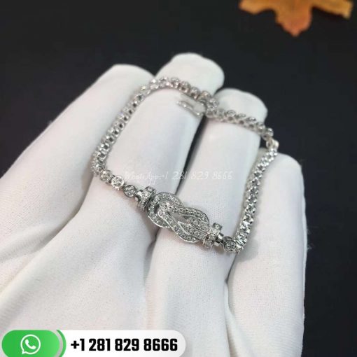 Fred Chance Infinie Bracelet 18k White Gold and Diamonds Medium Model