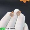 BVLGARI BVLGARI 18 kt rose gold single stud earring with pavé diamonds (0.27 ct) REF . 354731