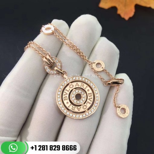 Roman Lucky Turntable Necklace in 18K Gold with Diamonds. 17.71″ (45 cm) long.
