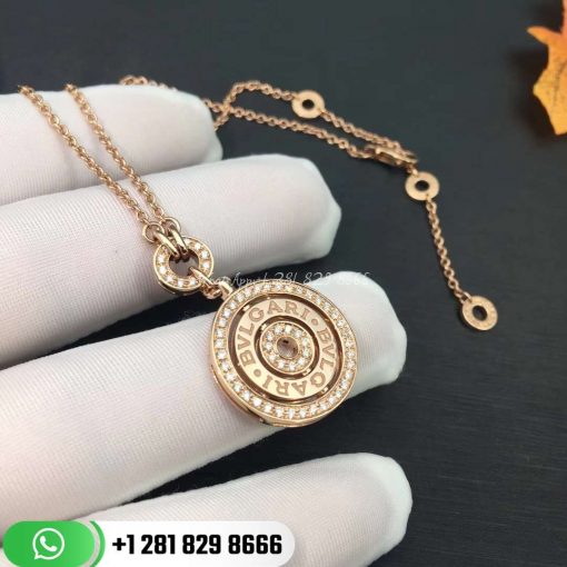Roman Lucky Turntable Necklace in 18K Gold with Diamonds. 17.71″ (45 cm) long.
