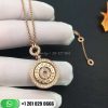 Roman Lucky Turntable Necklace in 18K Gold with Diamonds. 17.71″ (45 cm) long.