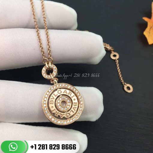Roman Lucky Turntable Necklace in 18K Gold with Diamonds. 17.71″ (45 cm) long.
