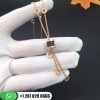 REF . 347578 B.zero1 necklace with 18 kt rose gold chain set with pavé diamonds and pendant in 18 kt rose gold and black ceramic.