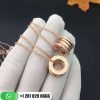 REF . 350052 B.zero1 pendant with chain in 18 kt rose gold with pavé diamonds on the edges.14.96-17.70 (38-45cm) long.