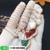 REF . 356452 DIVAS’ DREAM 18 kt rose gold necklace set with mother-of-pearl elements, a round brilliant-cut diamond and pavé diamonds (0.3 ct)