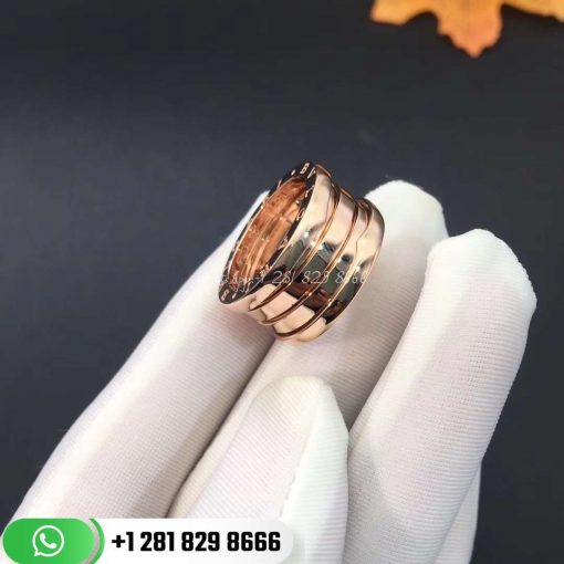 REF . 356325 B.zero1 XXth Anniversary five-band ring in 18 kt rose gold.