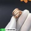 REF . 356325 B.zero1 XXth Anniversary five-band ring in 18 kt rose gold.
