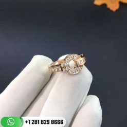 REF . 349623 BVLGARI BVLGARI 18 kt rose gold ring with pavé diamonds.