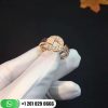 REF . 349623 BVLGARI BVLGARI 18 kt rose gold ring with pavé diamonds.