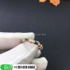 REF . 356764 Serpenti 18 kt rose gold ring with malachite inserts and pavé diamonds (0.31 ct). Width 4 mm.