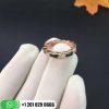 REF . 356764 Serpenti 18 kt rose gold ring with malachite inserts and pavé diamonds (0.31 ct). Width 4 mm.
