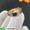 REF . 355013 Serpenti ring in 18 kt rose gold with malachite inserts and pavé diamonds.