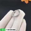 REF . 353378 Serpenti Viper band ring in 18 kt white gold set with demi pavé diamonds (0.25 ct).