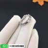 REF . 353378 Serpenti Viper band ring in 18 kt white gold set with demi pavé diamonds (0.25 ct).