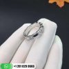 REF . AN857931 Serpenti Viper band ring in 18 kt white gold set with demi pavé diamonds (0.43 ct).
