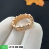 Bvlgari Serpenti Viper Band Ring in 18k Gold Set with Demi Pavé Diamonds