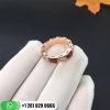 REF . 353348 Serpenti Viper band ring in 18 kt rose gold set with carnelian elements and pavé diamonds (0.53 ct).