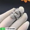 REF . 345209 Serpenti one-coil ring in 18 kt white gold, set with full pavé diamonds.