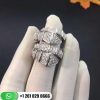 REF . 345209 Serpenti one-coil ring in 18 kt white gold, set with full pavé diamonds.