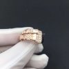 REF . 345208 Serpenti one-coil ring in 18 kt rose gold, set with black onyx elements and demi pavé diamonds.