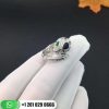 REF . 355333 Serpenti ring in 18 kt white gold with blue sapphire, emeralds and pavé diamonds