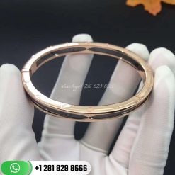 Bvlgari B.zero1 Bangle Bracelet in 18k Rose Gold and Cermet