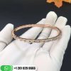 REF . 355047 Serpenti bracelet in 18 kt rose gold with mother-of-pearl inserts and pavé diamonds.