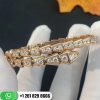 Bvlgari Serpentione-coil Thin Bracelet in 18k Rose Gold and Full Pavé Diamonds